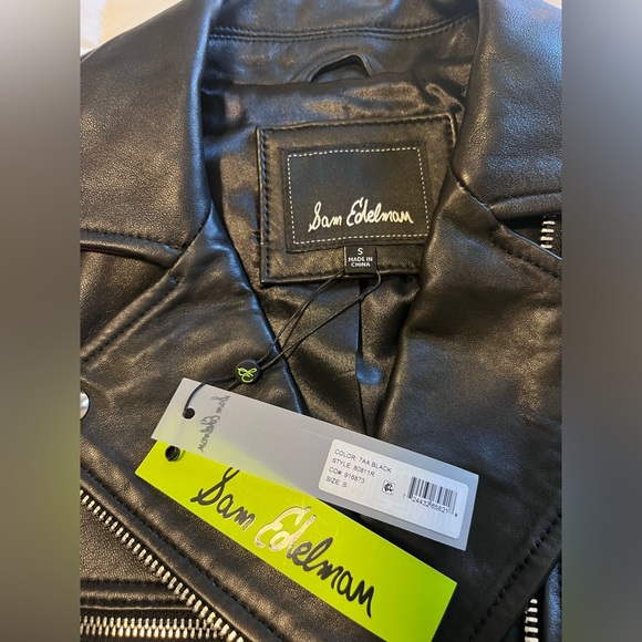 Sam Edelman Soft Lambskin Leather Vest - New With Tags - Picture 3 of 5